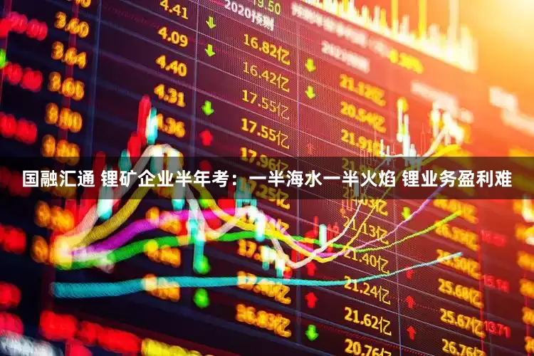 国融汇通 锂矿企业半年考：一半海水一半火焰 锂业务盈利难