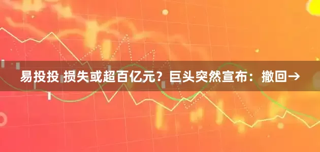 易投投 损失或超百亿元？巨头突然宣布：撤回→